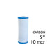 Uhlíkový filter USTM Classic Solo Carbon 5" na mechanické nečistoty, pripojenie 3/4"