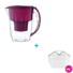 Kanvica Aquaphor Ametyst (cherry/višňová) + vložka Aquaphor MAXFOR+ Mg, 12 kusov v balení