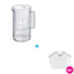Sklenená kanvica Aquaphor Glass (biela) + vložka Aquaphor MAXFOR+ Mg, 12 kusov v balení