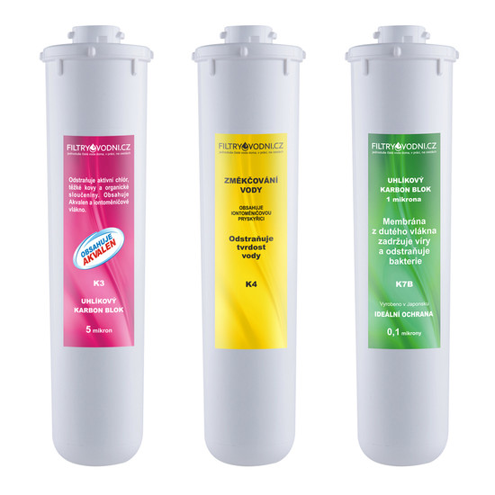 Sada filtračných vložiek pre filter Aquaphor Kristall HB (zmäkčovací a baktericídny)