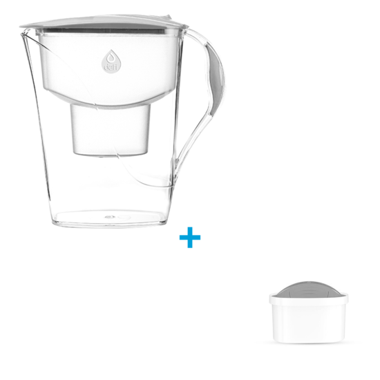 Filtračná kanvica Dafi Luna Unimax (biela) + vložka Dafi Unimax Protect + (na tvrdú vodu), 9 ks