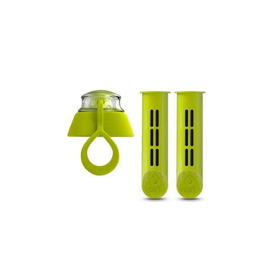Náhradný filter (2 ks) + viečko do filtračnej fľaše Dafi SOFT (zelená)